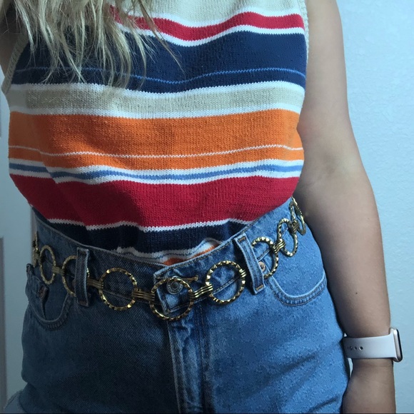 π Vintage π Gold Metal Belt - Picture 3 of 7